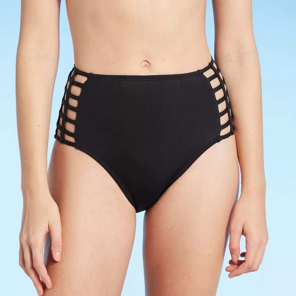 Women's Caged High Waist Bikini Bottom